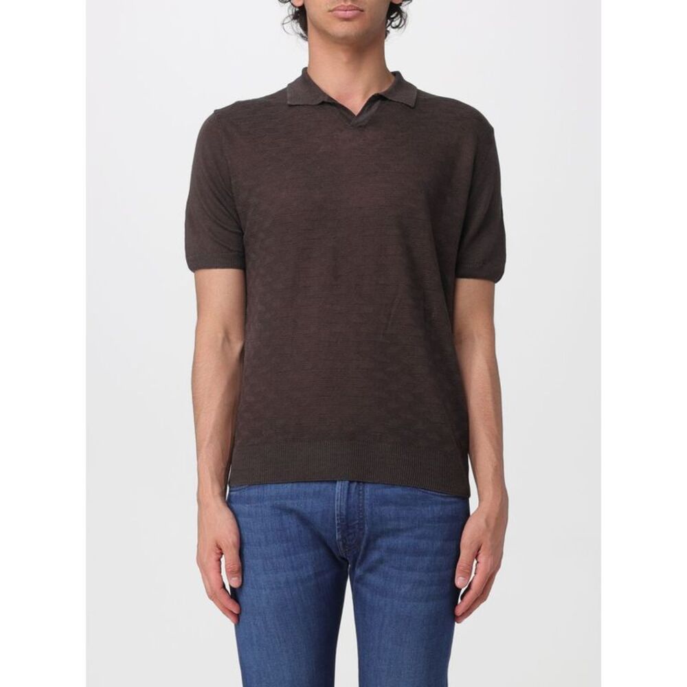 Corneliani Polo Shirt Men Brown